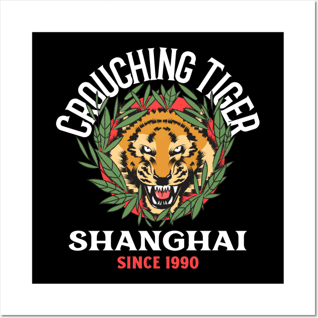 Crouching Tiger Shanghai Wall Art by Tip Top Tee's